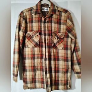 Vintage Grizzly Flannel Plaid Shirt Jacket